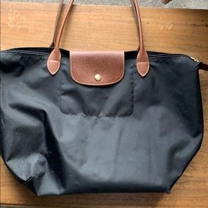 Long champ large black purse